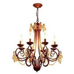 8 Luzes Lustre Moderno Contemporâneo Tradicional Lodge Vintage Retro Country Pintura Recurso para Cristal Metal