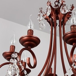 8 Luzes Lustre Moderno Contemporâneo Tradicional Lodge Vintage Retro Country Pintura Recurso para Cristal Metal