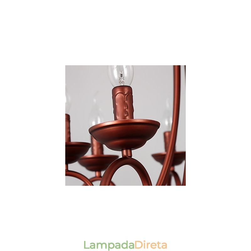 8 Luzes Lustre Moderno Contemporâneo Tradicional Lodge Vintage Retro Country Pintura Recurso para Cristal Metal