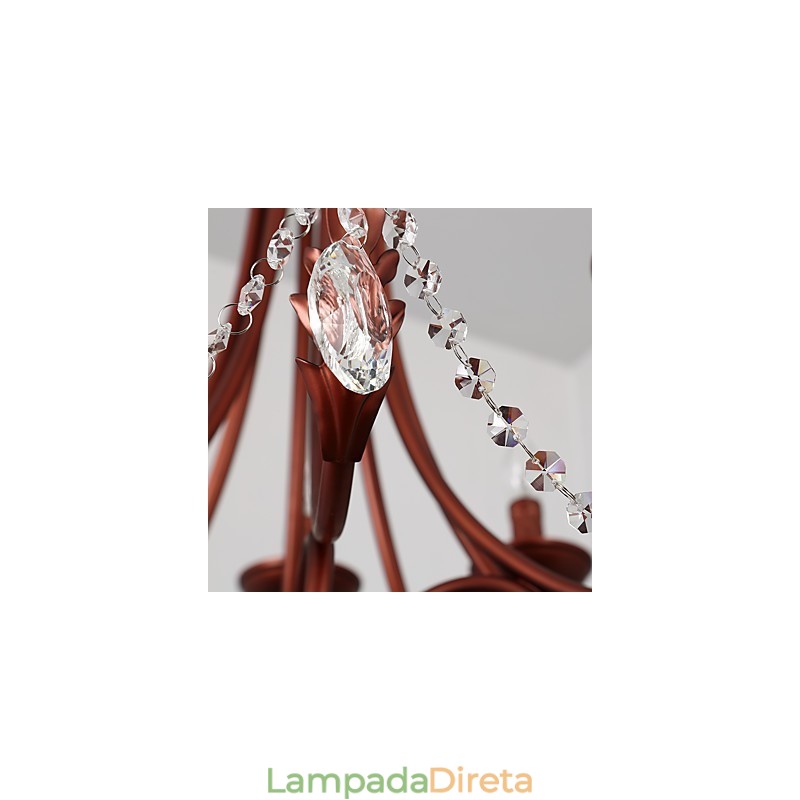 8 Luzes Lustre Moderno Contemporâneo Tradicional Lodge Vintage Retro Country Pintura Recurso para Cristal Metal