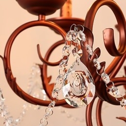 8 Luzes Lustre Moderno Contemporâneo Tradicional Lodge Vintage Retro Country Pintura Recurso para Cristal Metal