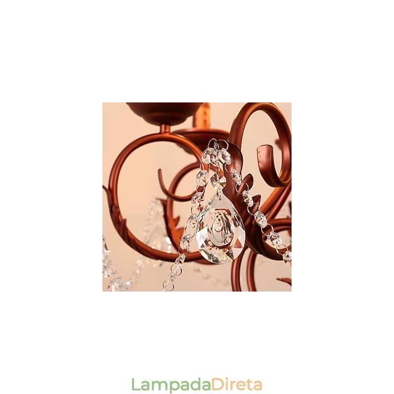 8 Luzes Lustre Moderno Contemporâneo Tradicional Lodge Vintage Retro Country Pintura Recurso para Cristal Metal