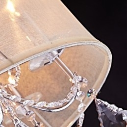 Lustre de metal moderno contemporâneo tradicional clássico country cromado com recurso para designers de estilo mini cristal