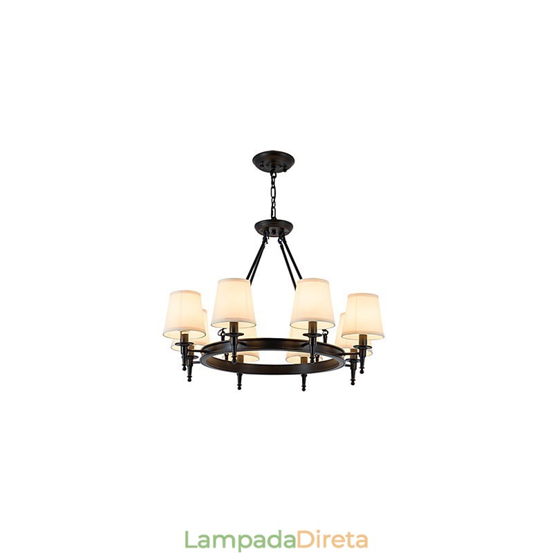 Lustre de 8 luzes embutido, uma luz, dois estilos, moderno, contemporâneo, tradicional, clássico, rústico, pintura