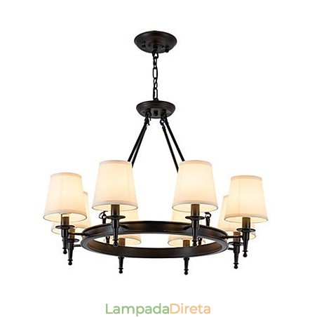 Lustre de 8 luzes embutido, uma luz, dois estilos, moderno, contemporâneo, tradicional, clássico, rústico, pintura Lustre de 8 luzes embutido, uma luz, dois estilos, moderno, contemporâneo, tradicional, clássico, rústico, pintura