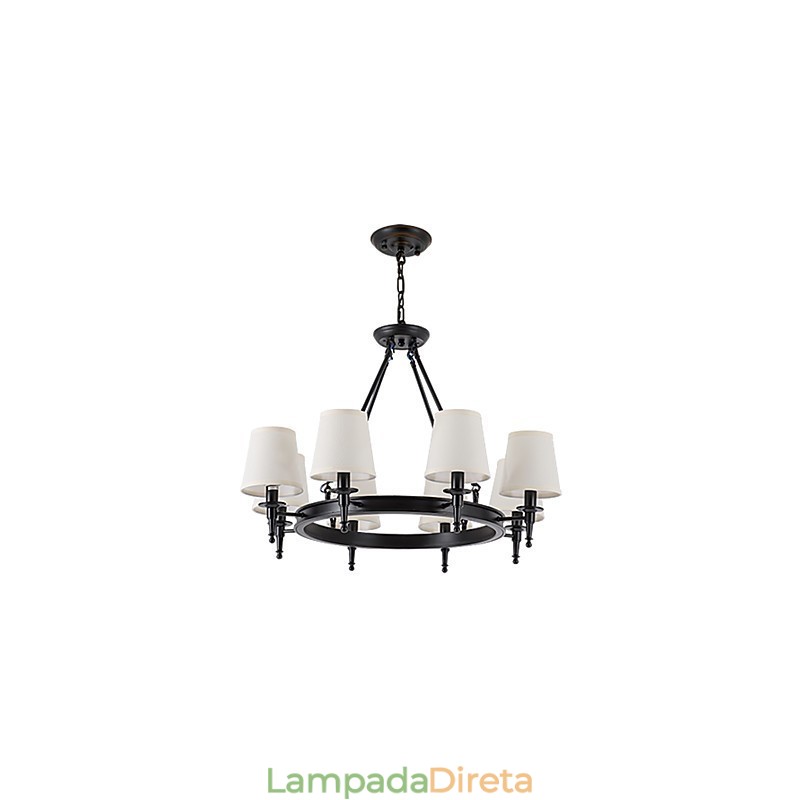 Lustre de 8 luzes embutido, uma luz, dois estilos, moderno, contemporâneo, tradicional, clássico, rústico, pintura