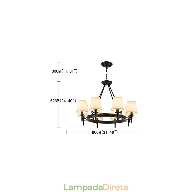 Lustre de 8 luzes embutido, uma luz, dois estilos, moderno, contemporâneo, tradicional, clássico, rústico, pintura