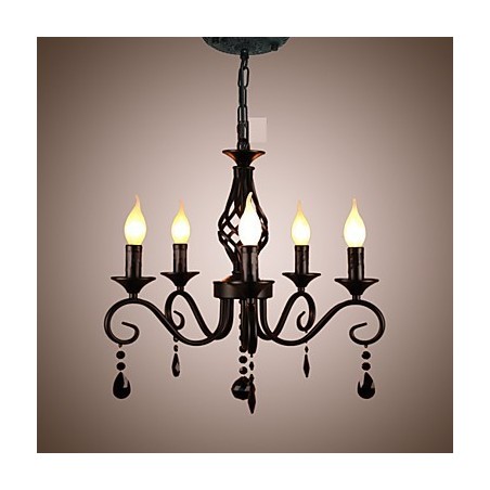 Lustre de cristal tradicional iluminação interior 5 velas simples lustre Lustre de cristal tradicional iluminação interior 5 velas simples lustre