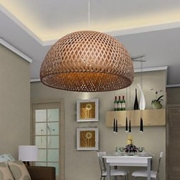 Lustre de bambu vintage criativo para casa