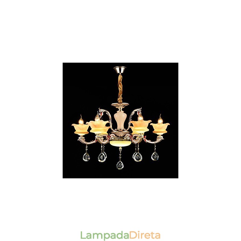 Moderno Contemporâneo Tradicional Clássico Liga de Zinco Recurso para Cristal Mini Estilo Metal Pendente Luz