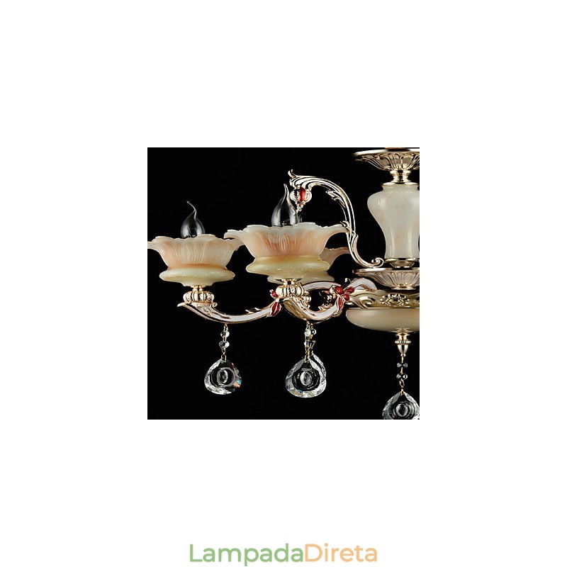 Moderno Contemporâneo Tradicional Clássico Liga de Zinco Recurso para Cristal Mini Estilo Metal Pendente Luz