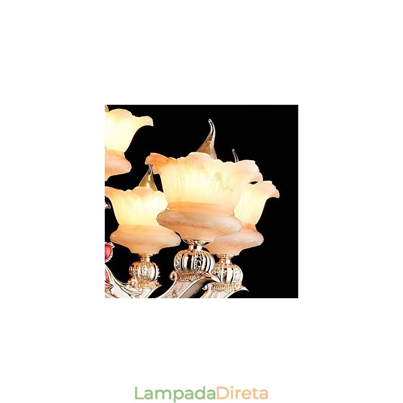 Moderno Contemporâneo Tradicional Clássico Liga de Zinco Recurso para Cristal Mini Estilo Metal Pendente Luz