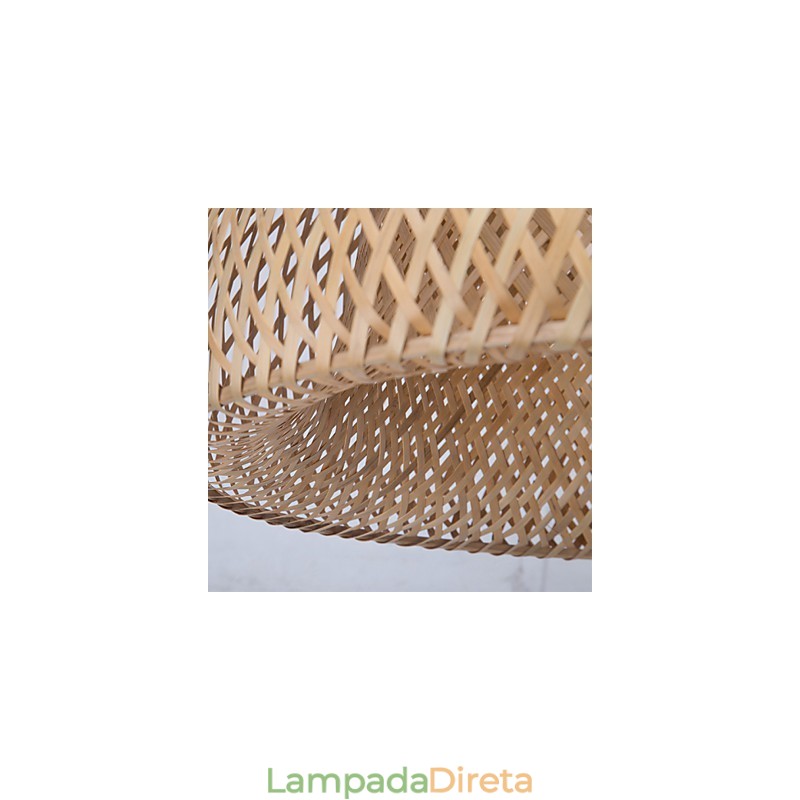 Lustre de bambu vintage criativo para casa