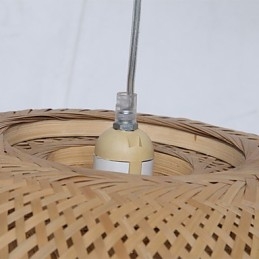 Lustre de bambu vintage criativo para casa