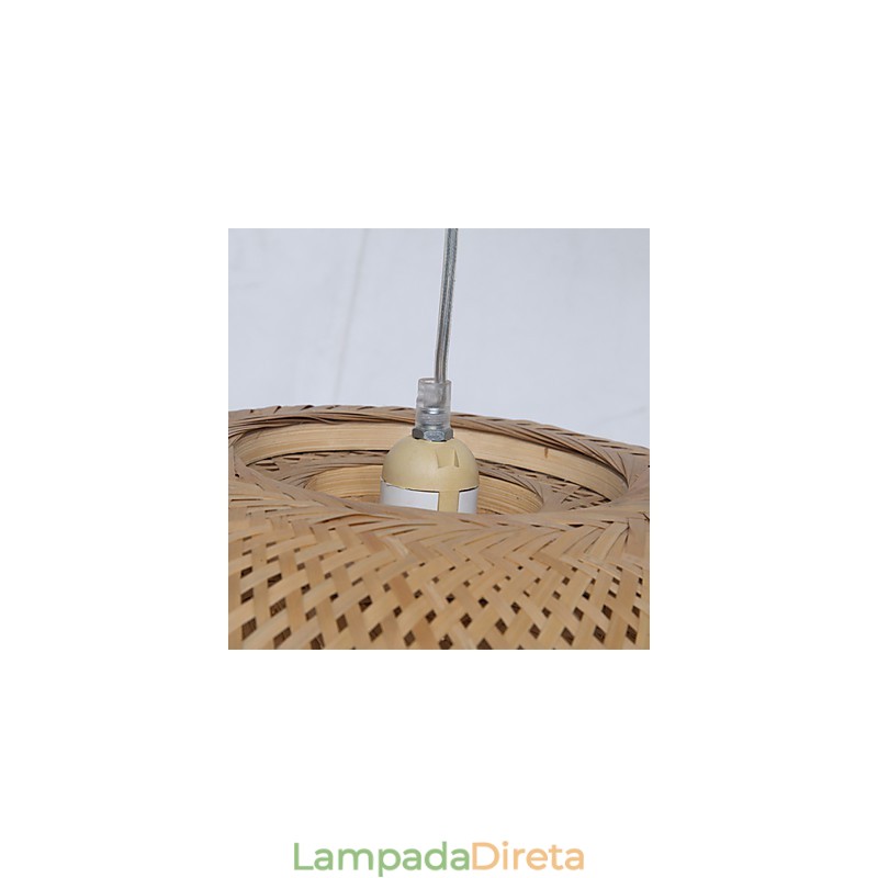 Lustre de bambu vintage criativo para casa