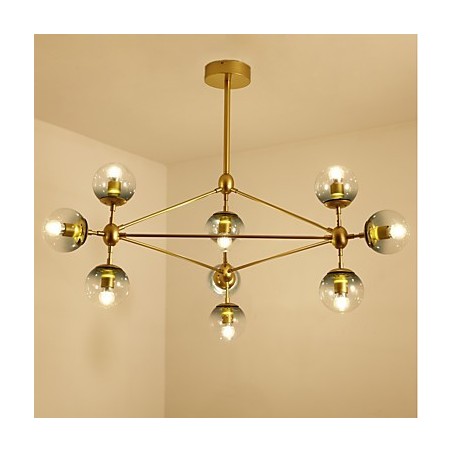 Ten Light Post Moderno Estilo Europeu Modo Metal Vidro Luminária Pendente Foyer Decore Lustre Industrial Lâmpada Ten Light Post Moderno Estilo Europeu Modo Metal Vidro Luminária Pendente Foyer Decore Lustre Industrial Lâmpada
