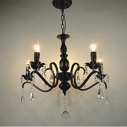 Novidade Iluminação Estilo Europeu Lâmpada de Ferro Forjado Originalidade Individualidade Decoração Lâmpada de Vela Lustre