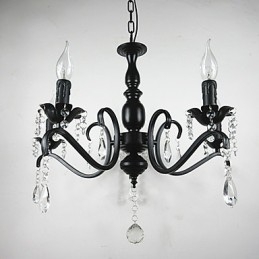 Novidade Iluminação Estilo Europeu Lâmpada de Ferro Forjado Originalidade Individualidade Decoração Lâmpada de Vela Lustre