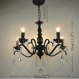 Novidade Iluminação Estilo Europeu Lâmpada de Ferro Forjado Originalidade Individualidade Decoração Lâmpada de Vela Lustre
