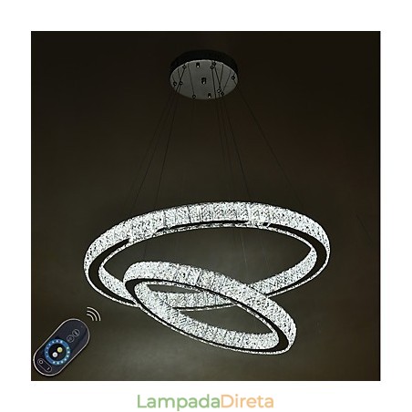 Lustre de cristal interno moderno, luminária pendente, luz de teto, lâmpada de iluminação regulável com controle remoto Lustre de cristal interno moderno, luminária pendente, luz de teto, lâmpada de iluminação regulável com controle remoto
