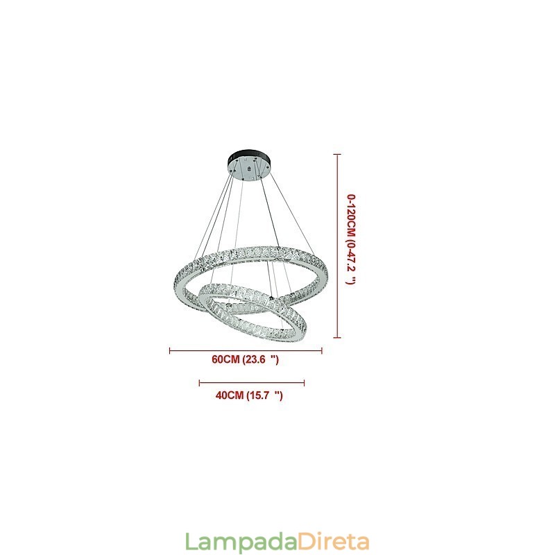 Lustre de cristal interno moderno, luminária pendente, luz de teto, lâmpada de iluminação regulável com controle remoto