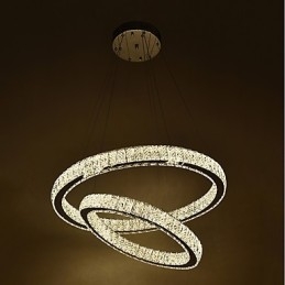 Lustre de cristal interno moderno, luminária pendente, luz de teto, lâmpada de iluminação regulável com controle remoto