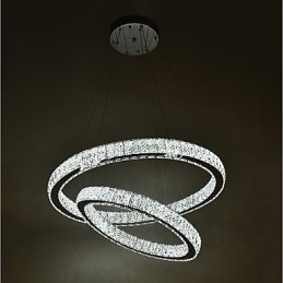 Lustre de cristal interno moderno, luminária pendente, luz de teto, lâmpada de iluminação regulável com controle remoto