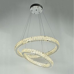 Lustre de cristal interno moderno, luminária pendente, luz de teto, lâmpada de iluminação regulável com controle remoto