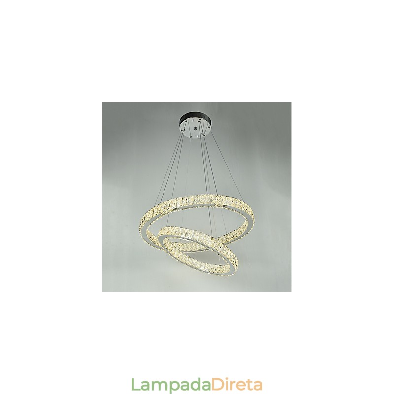 Lustre de cristal interno moderno, luminária pendente, luz de teto, lâmpada de iluminação regulável com controle remoto