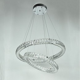 Lustre de cristal interno moderno, luminária pendente, luz de teto, lâmpada de iluminação regulável com controle remoto
