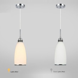1 Luz Moderna Contemporânea Integrada Metal Pendente Luz