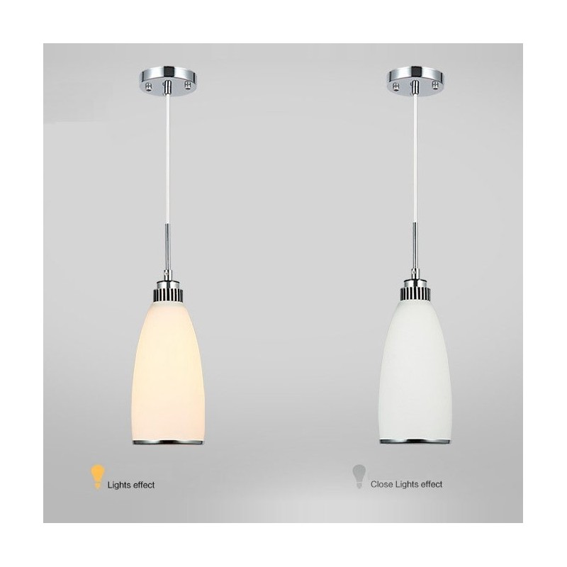 1 Luz Moderna Contemporânea Integrada Metal Pendente Luz