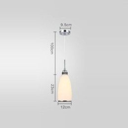 1 Luz Moderna Contemporânea Integrada Metal Pendente Luz