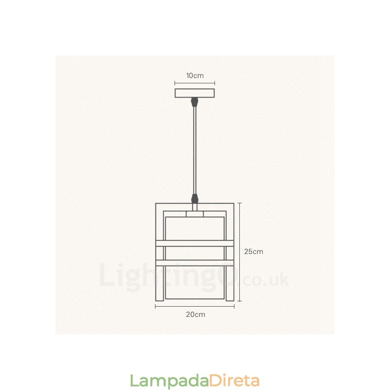1 Luz de suspensão vintage retrô de madeira clara com sombra de tecido