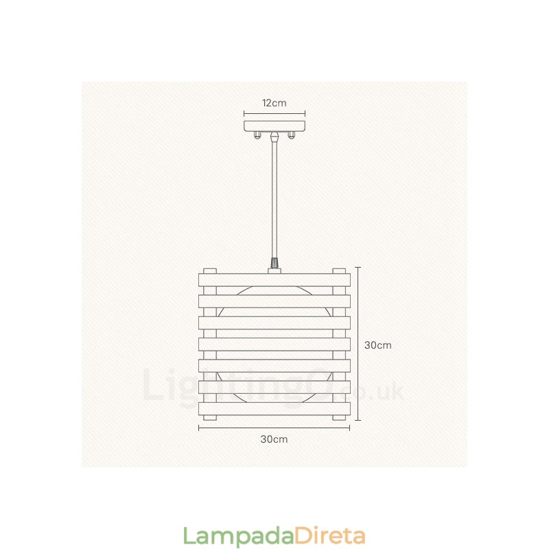 1 Luz de madeira moderna contemporânea estilo nórdico pendente com cúpula de vidro