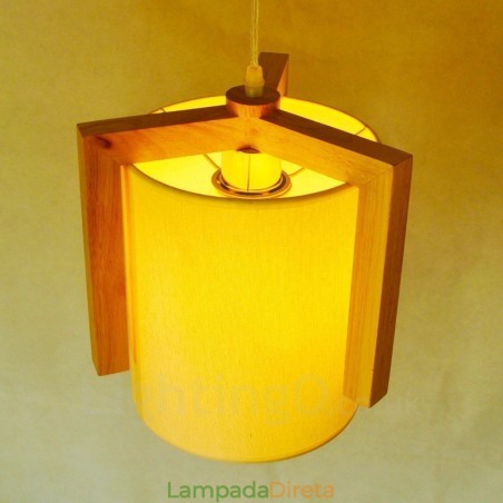 1 Luz de madeira moderna contemporânea estilo nórdico pendente com sombra de tecido 1 Luz de madeira moderna contemporânea estilo nórdico pendente com sombra de tecido