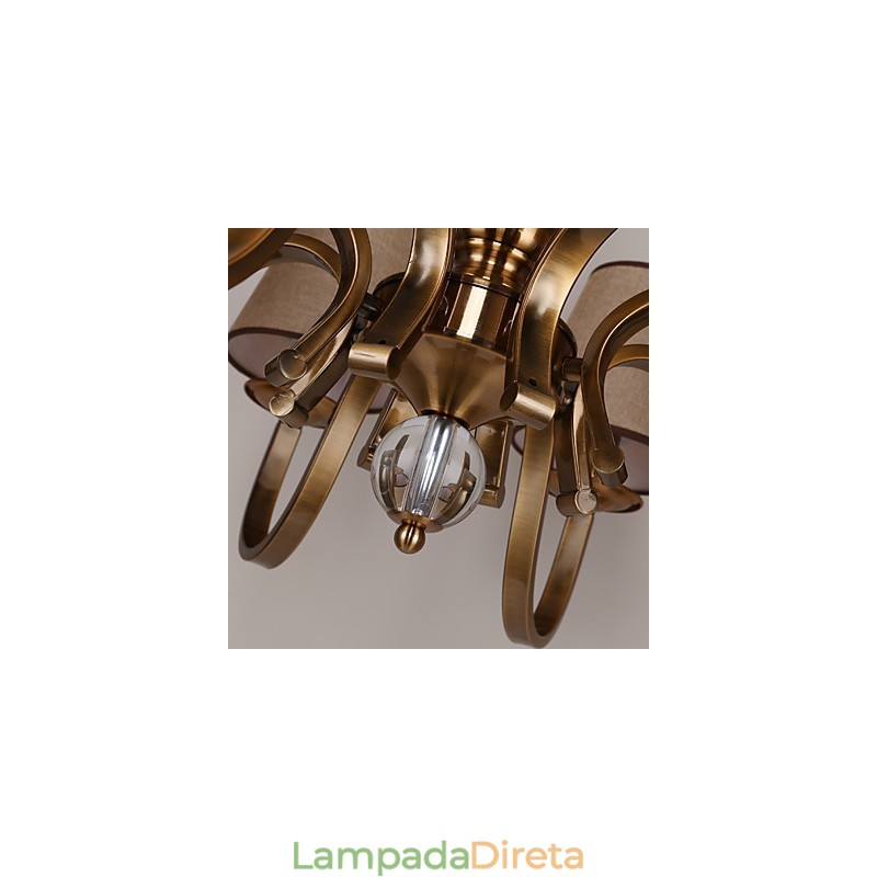 Lustre Moderno Contemporâneo Metal