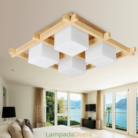 4 Luzes de teto embutidas estilo nórdico moderno e contemporâneo com cúpula de vidro 4 Luzes de teto embutidas estilo nórdico moderno e contemporâneo com cúpula de vidro