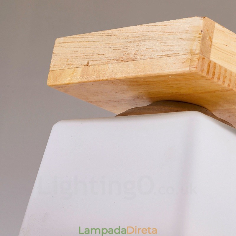 1 Luz Moderna Contemporânea Estilo Nórdico Luminárias de Teto Embutidas com Sombra de Vidro
