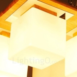 4 Luzes de teto embutidas contemporâneas modernas com cúpula de vidro