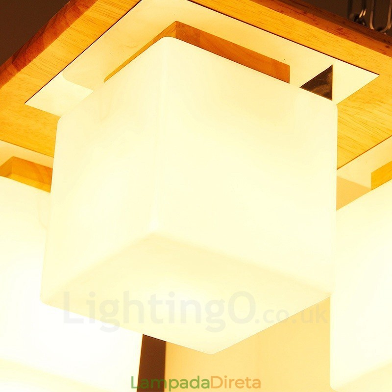 4 Luzes de teto embutidas contemporâneas modernas com cúpula de vidro