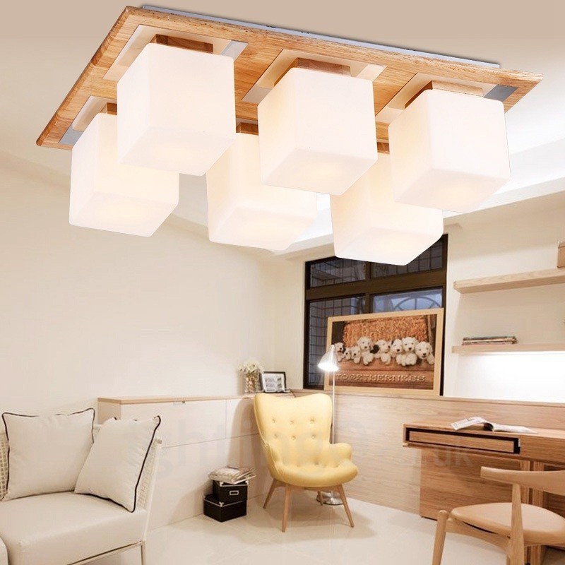6 Luzes de teto embutidas contemporâneas modernas com cúpula de vidro