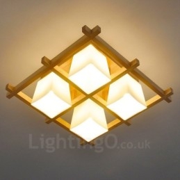 4 Luzes de teto embutidas contemporâneas modernas com cúpula de vidro