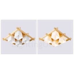 4 Luzes de teto embutidas contemporâneas modernas com cúpula de vidro