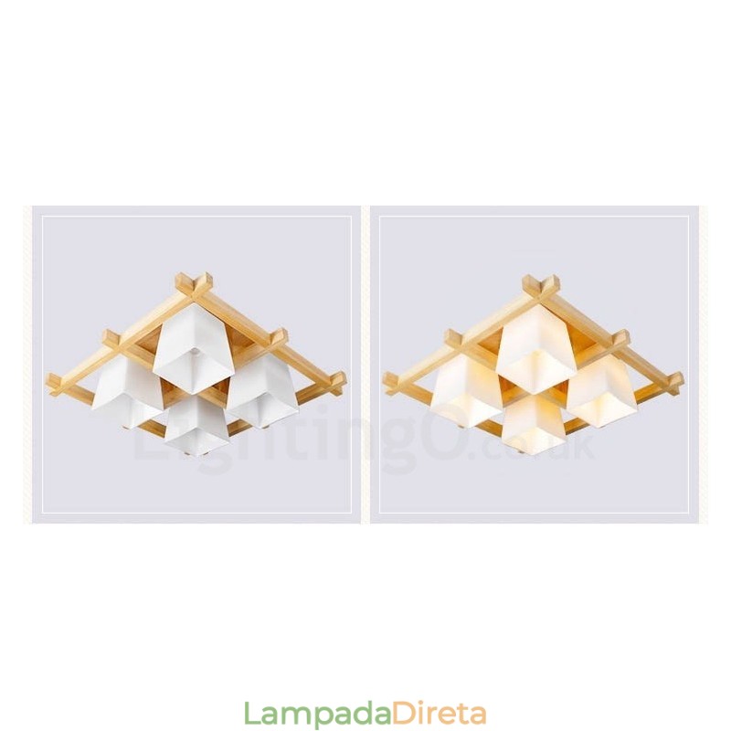 4 Luzes de teto embutidas contemporâneas modernas com cúpula de vidro
