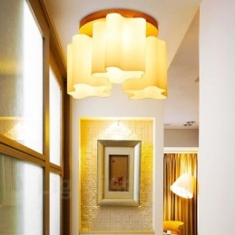 3 Luzes de teto embutidas contemporâneas modernas com cúpula de vidro
