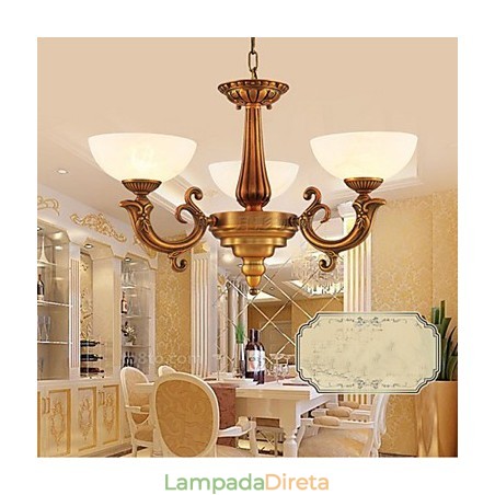 Lustre de mármore estilo chinês Lustre de cobre completo Lustre de mármore estilo chinês Lustre de cobre completo