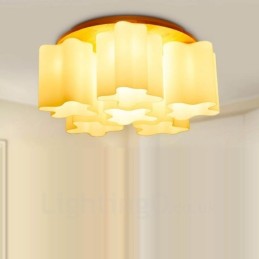 6 Luzes de teto embutidas contemporâneas modernas com cúpula de vidro