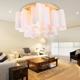 6 Luzes de teto embutidas contemporâneas modernas com cúpula de vidro