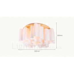 6 Luzes de teto embutidas contemporâneas modernas com cúpula de vidro